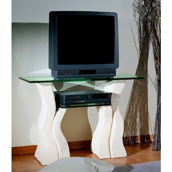 Tv-möbel aus kristall und stein in modernem design khloe