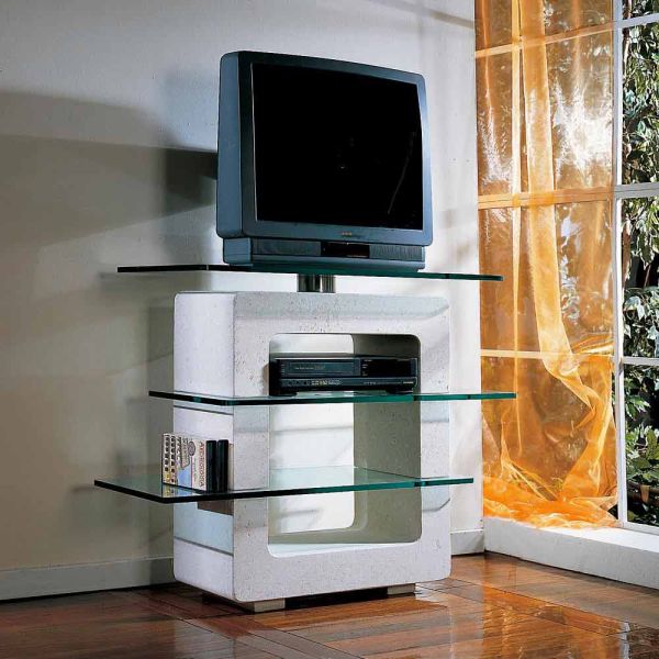 Tv-möbel aus stein und kristall in modernem design agnes