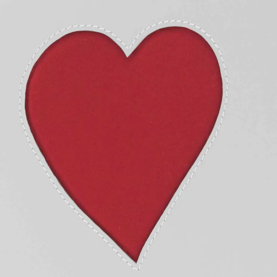 Moderner Lederwäschekorb Made in Italy Adele, Herzeinsatz Viadurini