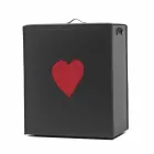 Moderner Lederwäschekorb Made in Italy Adele, Herzeinsatz Viadurini