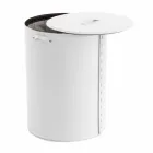 Ovaler Wäschekorb aus regeneriertem Riky-Leder, hergestellt in Italien Viadurini