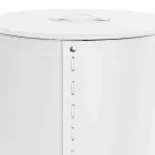 Ovaler Wäschekorb aus regeneriertem Riky-Leder, hergestellt in Italien Viadurini