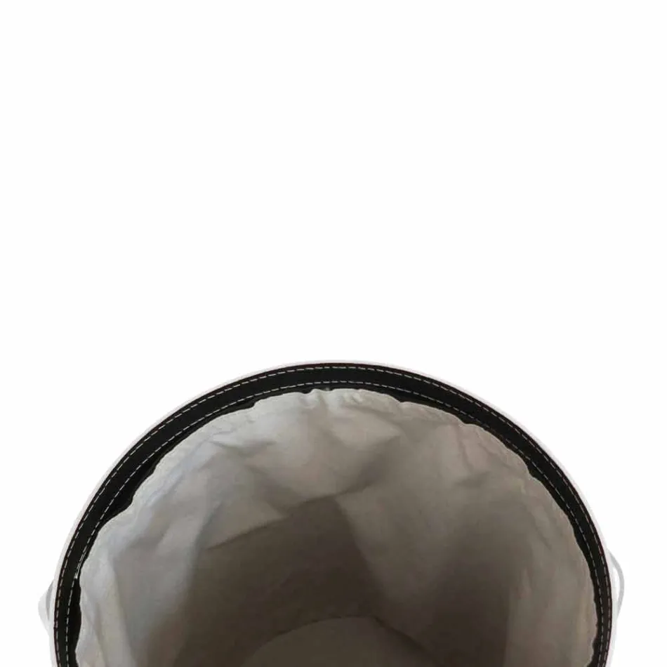 Ovaler Wäschekorb aus regeneriertem Riky-Leder, hergestellt in Italien Viadurini