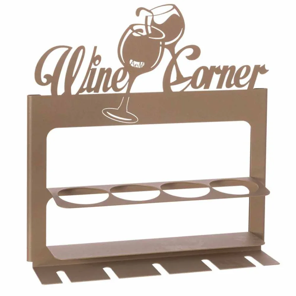 Handgefertigter Flaschenhalter aus kostbarem Eisen Made in Italy - Maste Viadurini