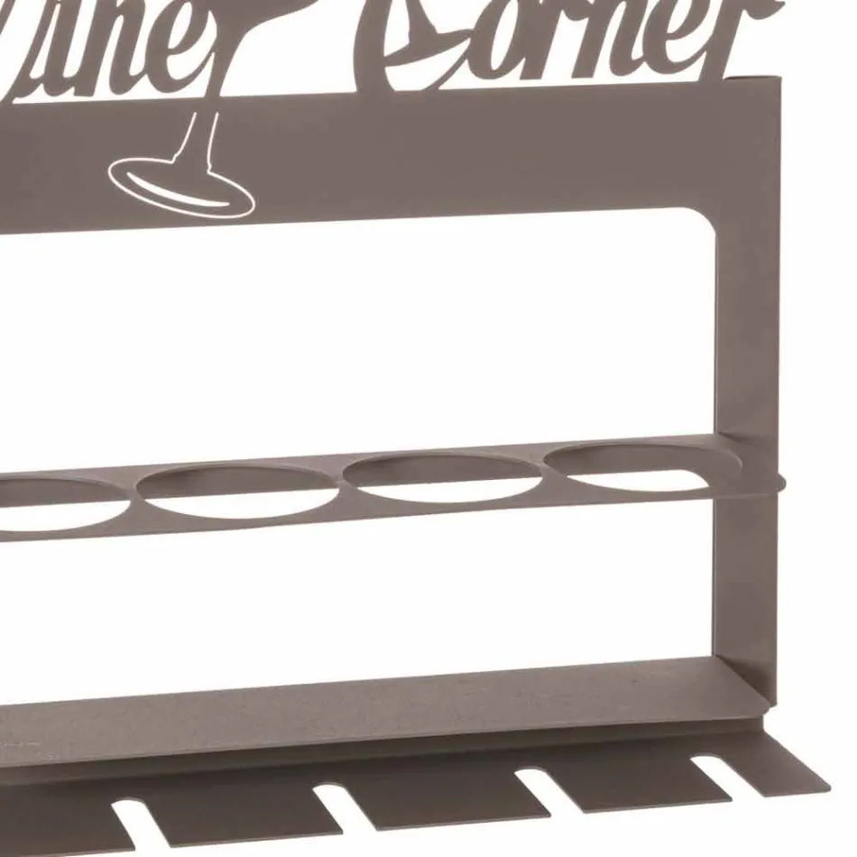 Handgefertigter Flaschenhalter aus kostbarem Eisen Made in Italy - Maste Viadurini