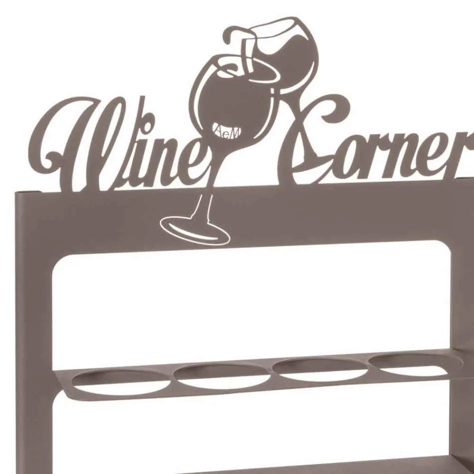 Handgefertigter Flaschenhalter aus kostbarem Eisen Made in Italy - Maste Viadurini