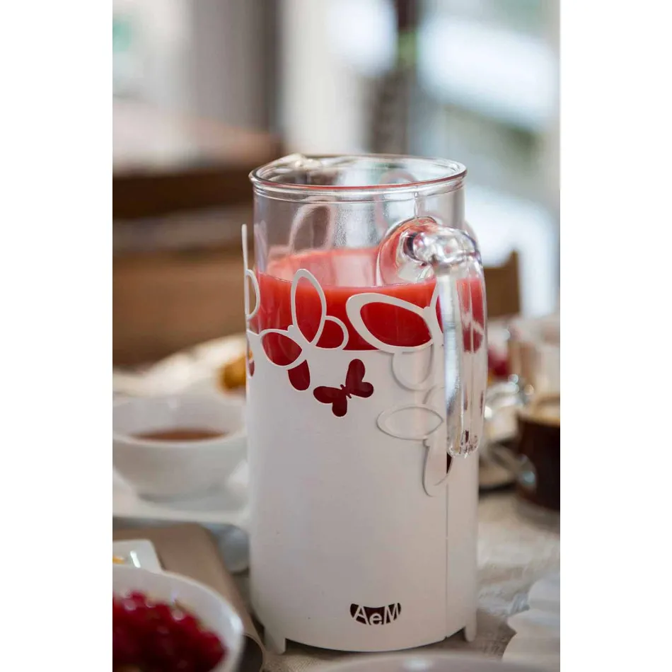 Moderner Flaschenhalter in Weiß, Beige oder Elfenbein Made in Italy - Leiden Viadurini