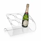 Freistehender Flaschenhalter für 6 Flaschen aus transparentem Plexiglas - Tanatin Viadurini