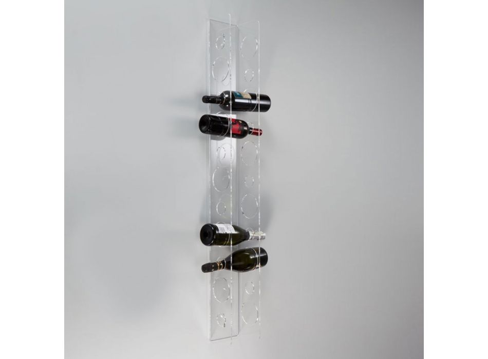 Wand-Weinflaschenhalter aus transparentem Acrylglas - Piccolo Viadurini