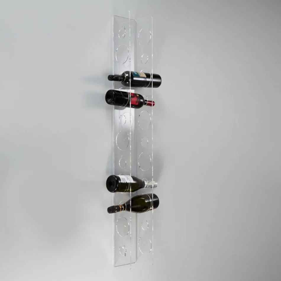 Wand-Weinflaschenhalter aus transparentem Acrylglas - Piccolo Viadurini