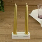 Weißer Corian Design Kerzenhalter für Wohnzimmer Made in Italy - Sisifo Viadurini