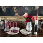 Kerzenhalter aus Carrara-Marmor, Marquinia-Marmor und Messing Made in Italy - Blaze Viadurini