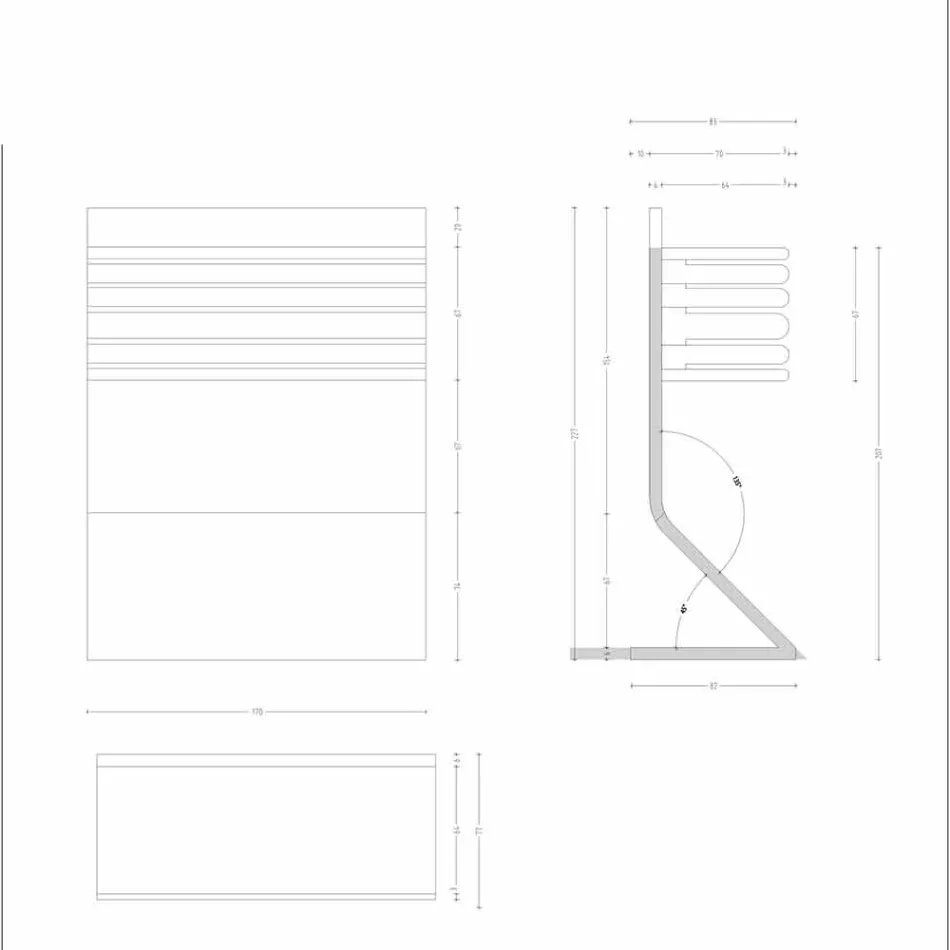 Küchenmesserhalter aus weißem Corian Kitchen Elegantes Design - Ivanova Viadurini