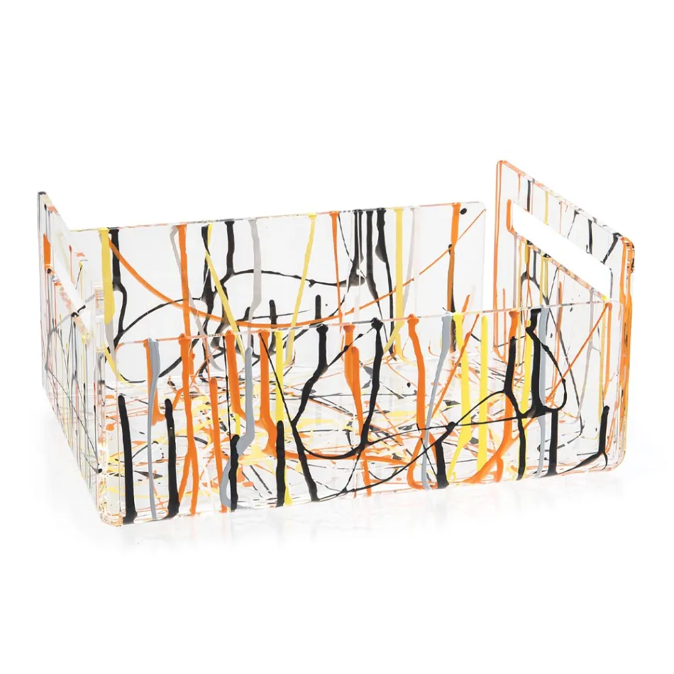 Moderne Obstschale aus farbigem Plexiglas Made in Italy - Multifruits Viadurini