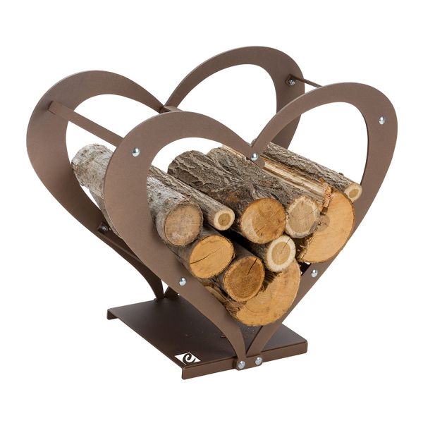 Holzhalter aus braunem stahl made in italy - zuneigung