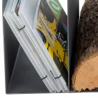 Design-Holzhalter für den Innenbereich aus grauem Stahl Made in Italy - Tramontana Viadurini