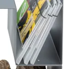 Design-Holzhalter für den Innenbereich aus grauem Stahl Made in Italy - Tramontana Viadurini