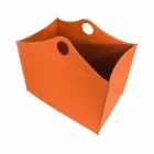 Portalegna Bonded Leder mit WoodBag Räder made in Italy Viadurini