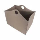 Portalegna Bonded Leder mit WoodBag Räder made in Italy Viadurini