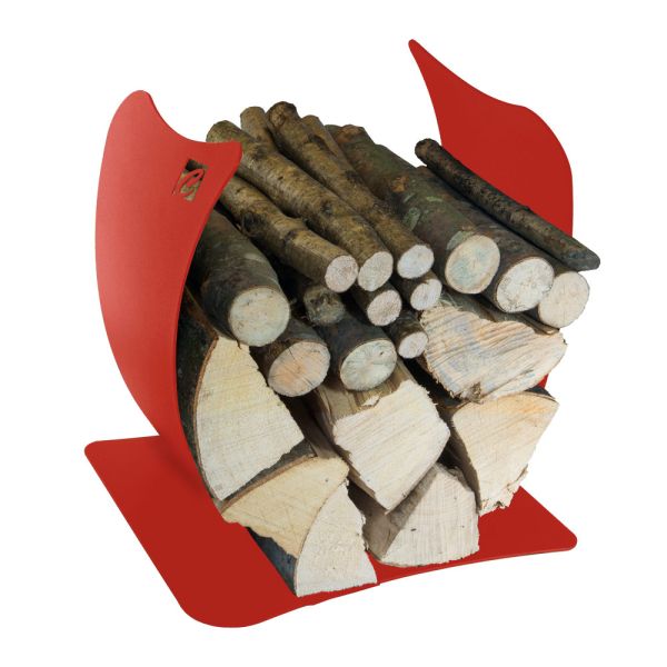 Interner brennholzhalter aus lackiertem stahl made in italy - leopoldo
