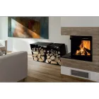 Moderner Holzständer aus lackiertem Stahl Made in Italy - Demetra Viadurini