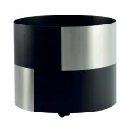 Moderner Holzhalter aus Metall mit Rädern, hergestellt in Italien – Bleistift Viadurini