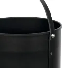 Runder Holzscheithalter aus Öko-Leder mit Rädern, hergestellt in Italien – Chamäleon Viadurini