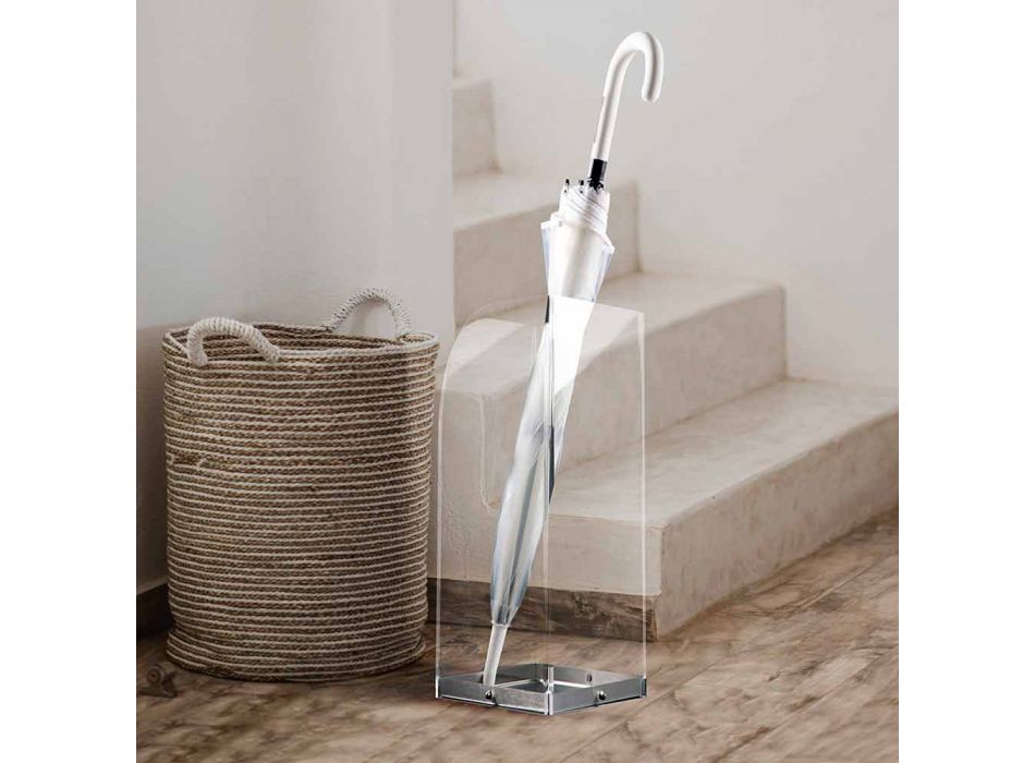 Schirmständer mit originellem und modernem Design aus transparentem Plexiglas - Pallium Viadurini
