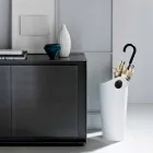 Schirmständer aus regeneriertem Leder von Pluvia handgefertigt Viadurini