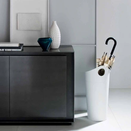 Schirmständer aus regeneriertem Leder von Pluvia handgefertigt Viadurini