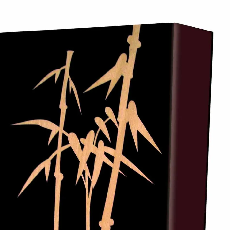 Schirmständer aus dunklem oder weißem Holz mit modernen Designdekorationen - Cannabambu Viadurini