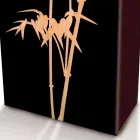 Schirmständer aus dunklem oder weißem Holz mit modernen Designdekorationen - Cannabambu Viadurini