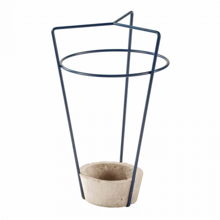 Schirmständer aus farbigem Metall und Beton im modernen italienischen Design - Rachid Viadurini