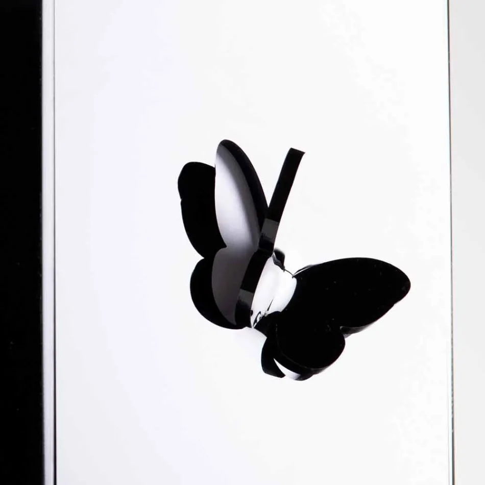 Schwarzer Plexiglas-Schirmständer mit 3D-Gravuren und Dekorationen, modernes Design - Farfo Viadurini