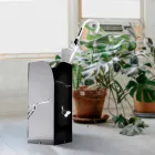 Schwarzer Plexiglas-Schirmständer mit 3D-Gravuren und Dekorationen, modernes Design - Farfo Viadurini