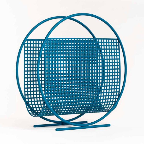 Round design steel magazine rack made in italy - schöpflöffel