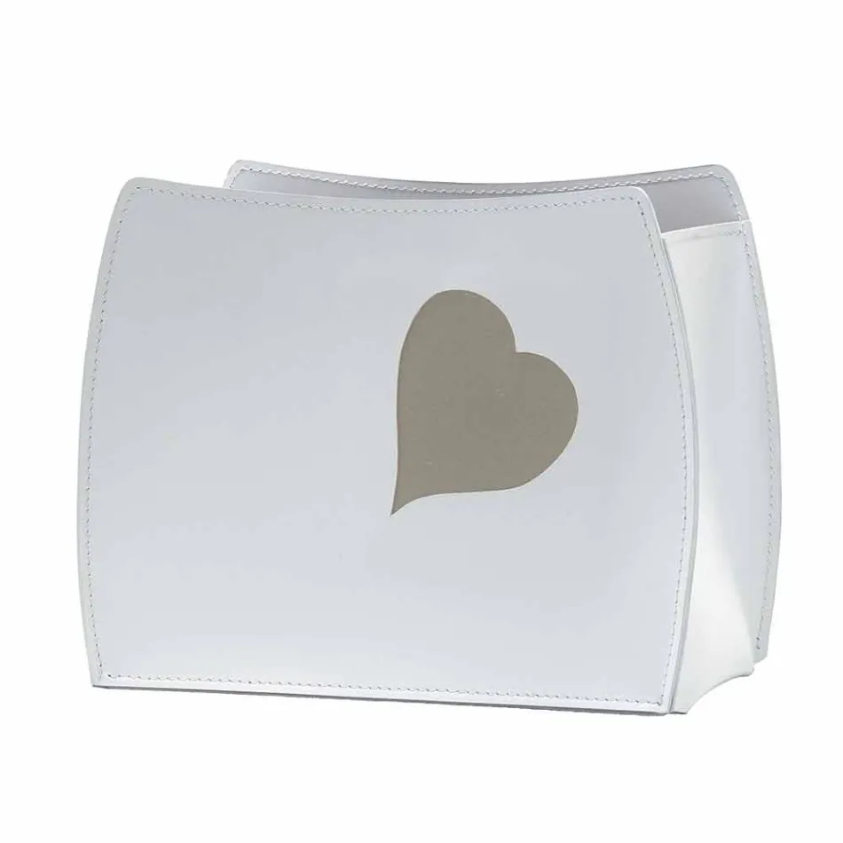 Design-Zeitschriftenständer aus Leder mit modernem Beatrice-Design Viadurini