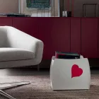 Design-Zeitschriftenständer aus Leder mit modernem Beatrice-Design Viadurini