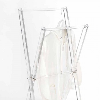 Design Boden Handtuchhalter aus transparentem Plexiglas oder mit Holz - Stendio