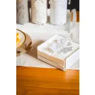 Moderner Low Floral Serviettenhalter in Eisenblau, Weiß oder Schlamm - Marken Viadurini