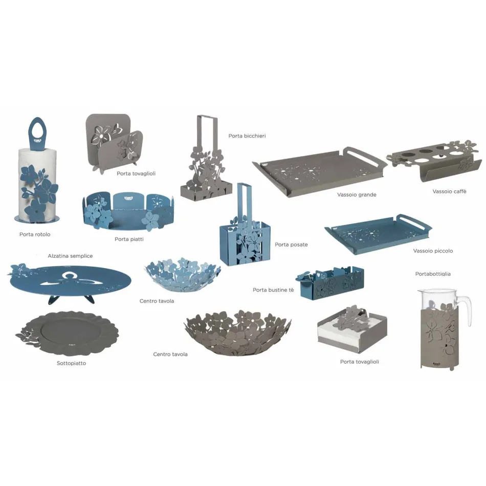 Moderner Blumenserviettenhalter aus kostbarem Eisen Made in Italy - Marken Viadurini