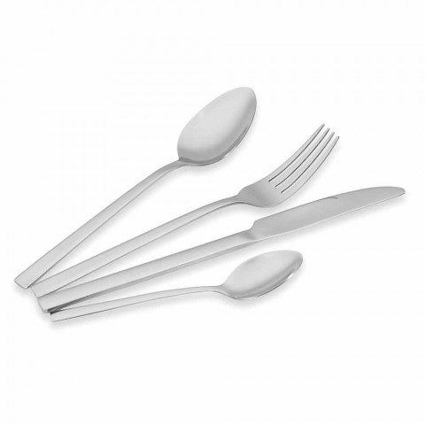 Komplettes Besteckset aus modernem Stahl