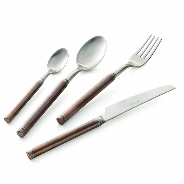 24-teiliges besteck aus satinstahl italienisches handwerkerdesign - damerino