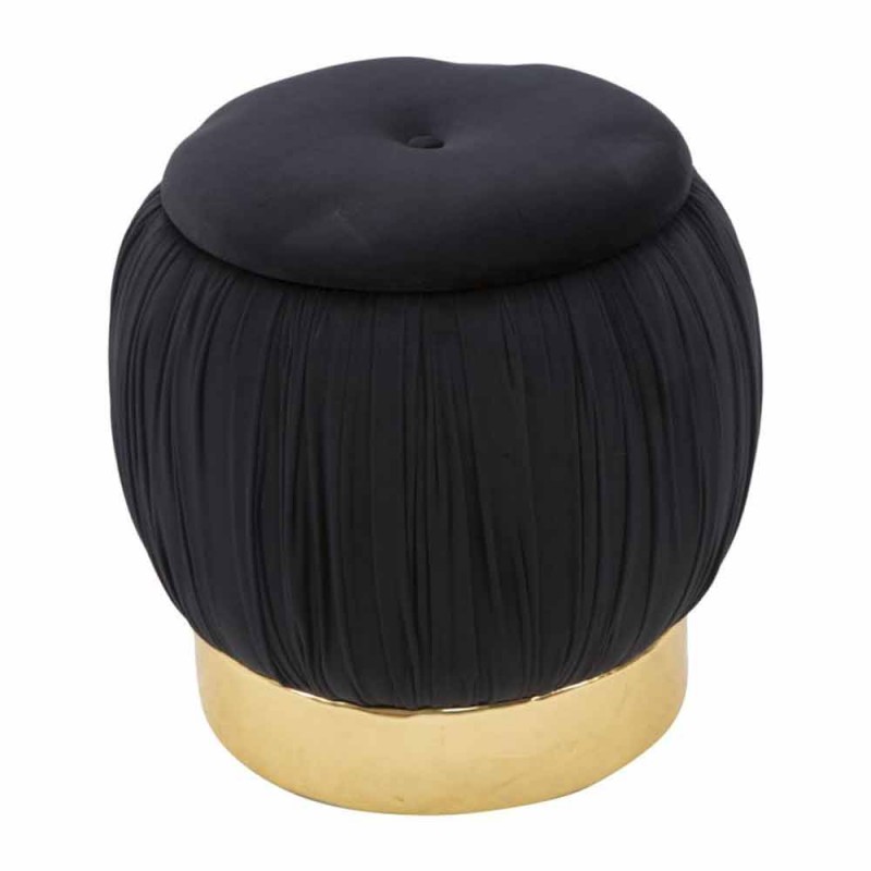 Moderner farbiger runder Behälter-Hocker in Holz und Stoff