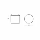 Sitzpuff für den Außenbereich, aus Polyethylen und Stoff oder Leder - Mara Slide Viadurini