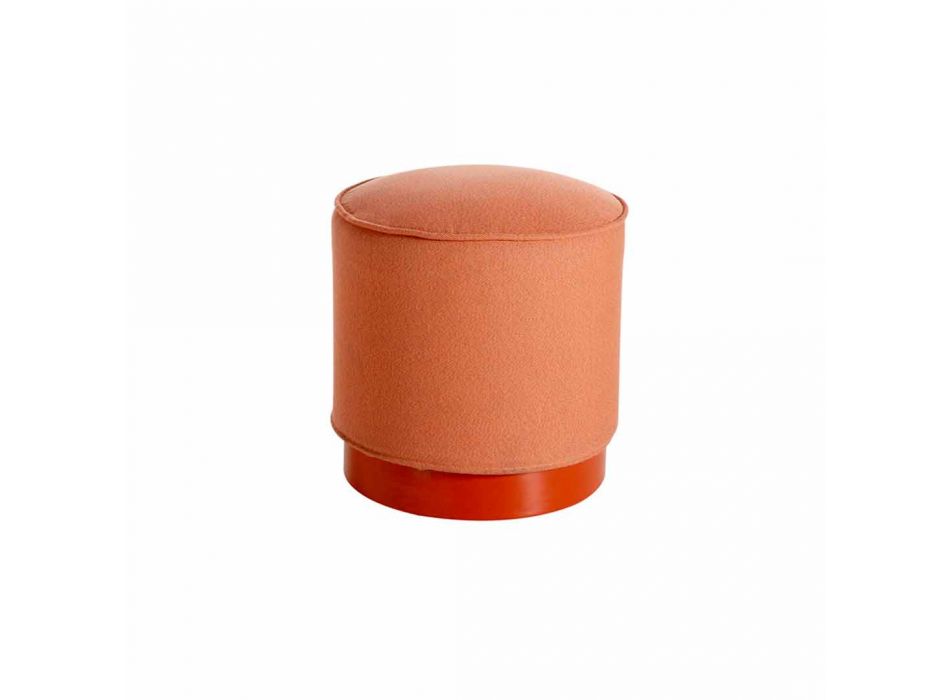 Sitzpuff für den Außenbereich, aus Polyethylen und Stoff oder Leder - Mara Slide Viadurini