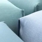 Gartenhocker aus Stoff mit Metallfüßen Made in Italy - Butter Viadurini