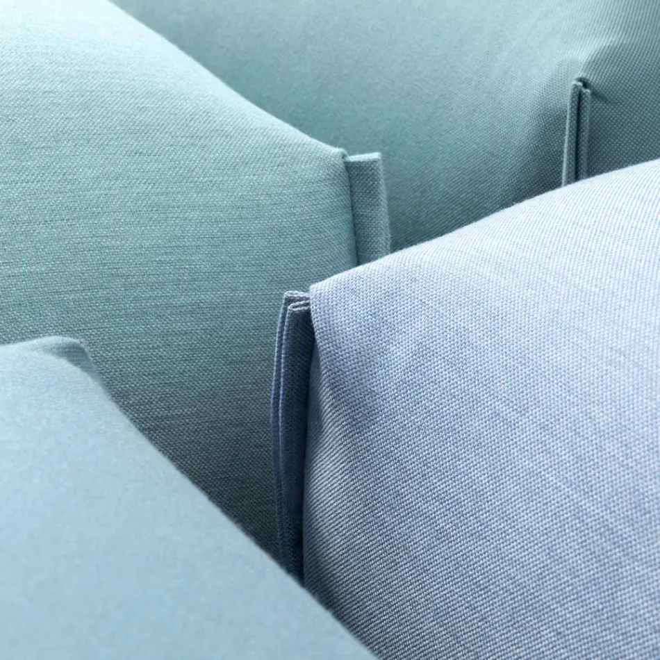 Gartenhocker aus Stoff mit Metallfüßen Made in Italy - Butter Viadurini