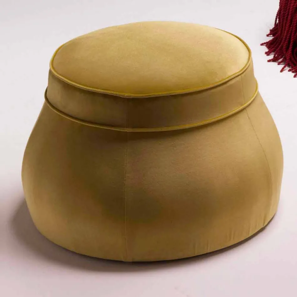 Gepolsterter Lounge Pouf im klassischen Luxus-Design made in Italy Simon Viadurini