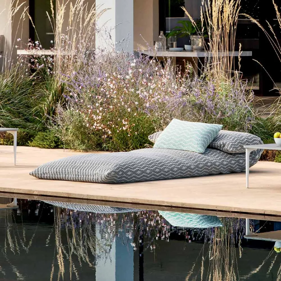 Design Single Outdoor Daybed Pouf, hohe Qualität, hergestellt in Italien – Emanuela Viadurini